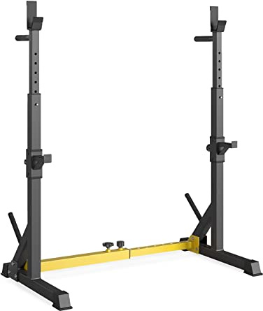 Repose Haltères Réglable, Support pour Haltères, Squat Rack avec Barres de Support, Repose Barre Musculation,Support Squat, Barre de Squat,Charge 250KG - Sans Haltères
