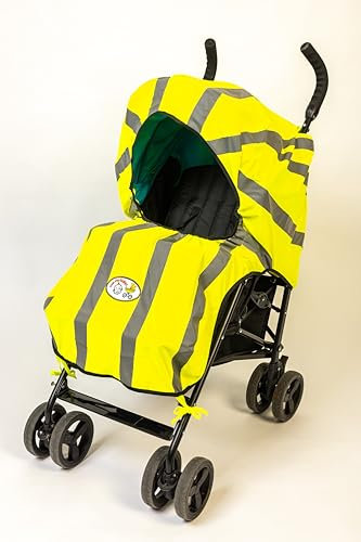 See-My-Baby – Reflektor Buggy, Kinderwagen – reflektierender Buggyschutz – Bezug – Sicherheit für Babywagen - stark reflektierend - mit Gummizug - Universalgröße