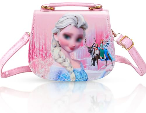 Chukua Kinderhandtasche Els - Tasche Umhängetasche Kinder Mädchen Prinzessin Handtasche Kindertasche Schultertasche mit Verstellbarem Gurt zum Ausgehen oder Reisen, Geschenke Mädchen Girls