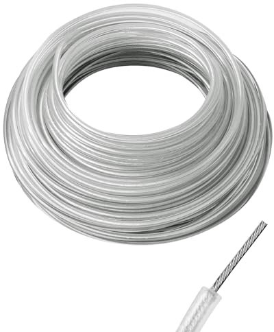 FIFIBANG Fil de Coupe en Métal Fil de Coupe, 2.4mm×30M Fil Coupe Bordure, Fil de Coupe pour Débroussailleuse à Gazon Fil de Coupe pour Débroussailleuse à Gazon（2.4mm×30M