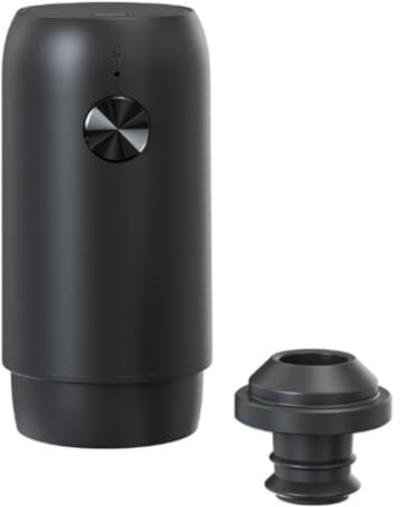 Gvvsjgdbis Pompa elettrica per conservare il vino con tappo per vino vuoto, conservatore di vino per mantenere il vino fresco fino a 10 giorni, ricaricabile tramite USB