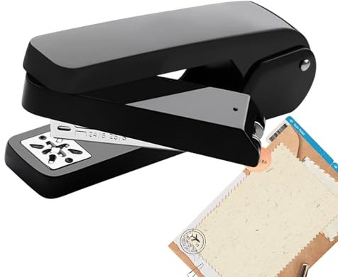 Booklet Stapler - Desk Stapler | 360 Degree Rotate Stapling Tool for Binding 50 Pages for Office School Home, Professional Booklet Maker, Manual Binding Tool