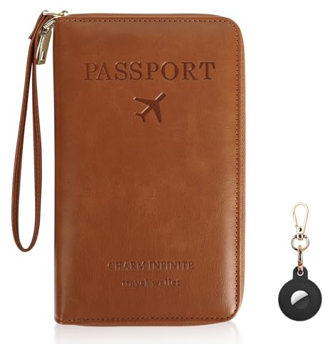 Likesing Protege Passeport Voyage Pochette Passeport avec RFID Protection Etui Passeports PU Cuir pour Femme et Homme Porte Carte de Visite D'embarquement Carte d'identit Bancaire Chequier Argent