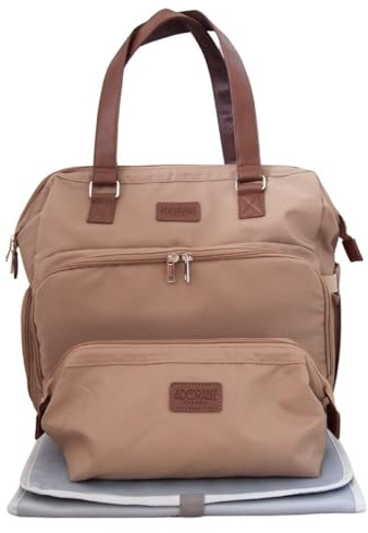 Adorable France – Sac à Langer Mimi XL, 3 Modes de Portage (Dos, Épaule, Poussette), Bretelles Réversibles | Grande capacité 40L