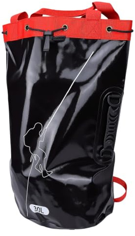 AMONIDA Professionell Rescue Rappelling Gear Bag Andas Klätterryggsäck för Utomhusaktiviteter med 9 Dräneringshål (30L)