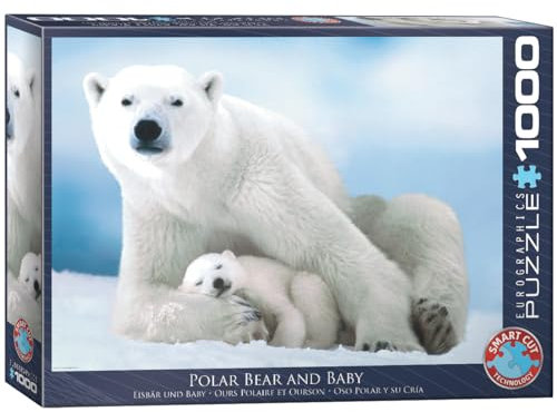 Eurographics 6000-1198 Polar Bear & Baby Puzzle, Various, 48 x 68 cm