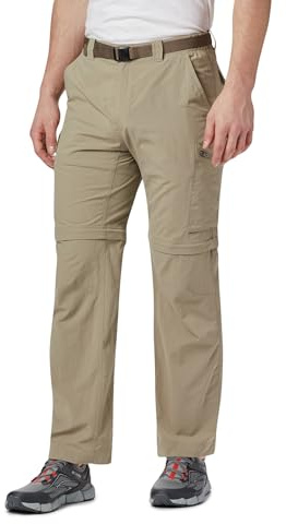 Columbia Men's Silver Ridge Convertible Pant, Breathable, UPF 50 Sun Protection, Tusk, 36x32