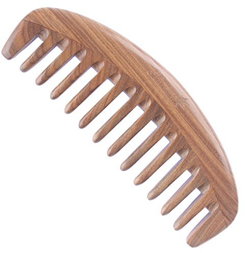 Breezelike Wide Tooth Hair Comb, Wooden Comb for Curly Hair Women and Men