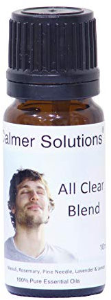 Calmer Solutions All Clear Essential Oil Blend – 100% Pure Niaouli, Rosemary, Pine Needle, Lavender & Lemon – Natural Aromatherapy for Diffusers, Steam Inhalation & Home Use 10ml