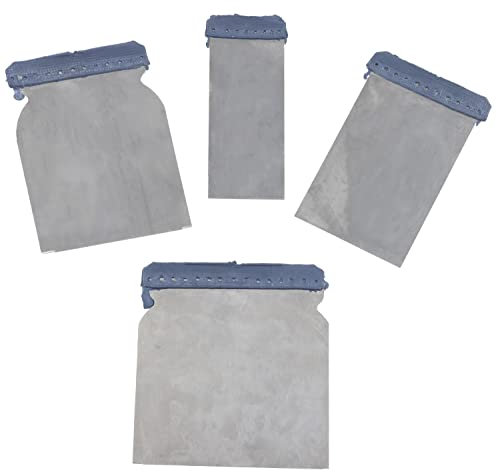 AERZETIX - Set/Kit/Conjunto/Juego de 4 Espátulas/Cuchillos Metálicos de Masilla - Ancho 43/71/88/105mm - Espátulas Japonesas - Herramientas de Carrocero Flexible - Alisar/Poniendo/Carrocería - C46020