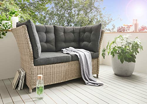 Destiny Loungesofa Palma 2-Sitzer, inkl. Auflagen, Polyrattan, Natur meliert
