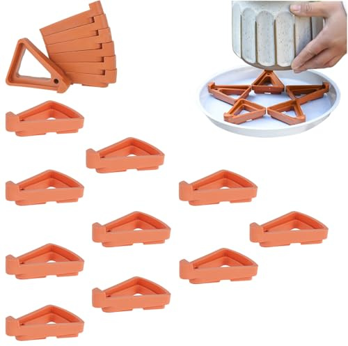 Molyorch 12 Pièces d'orteil Triangle en Pot, Orteils De Pot De Plante, Pieds Pot en Triangle, pour Fond De Marmite, Pot De Fleur, Pot De Fleur Intérieur Extérieur