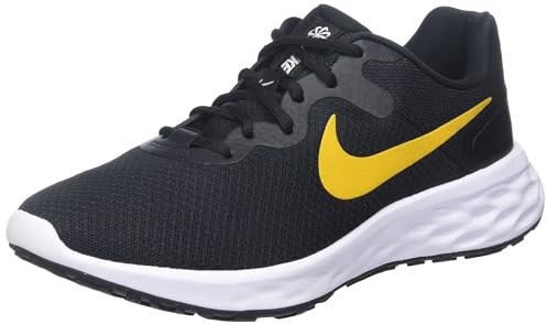 Nike DC3728-013 Nike Revolution 6 Next Nature Sneaker Male Black/University Gold-Light Silver-White EU 43