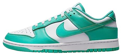 Nike Dunk Low Retro Damen Basketballschuhe, Weiß Türkis, 41.5 EU, Weißer Türkis, 43 EU