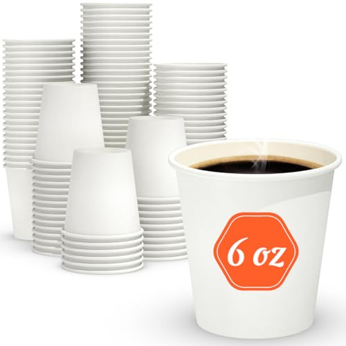 Dealusy 100 Count 6 oz Coffee Cups