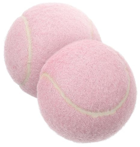 INOOMP 2 Stück Tennisbälle Tennis-Spielbälle Tennis-Übungsbälle Training-Übungsball Für Anfänger Jugendliche Kinder Spieler Rosa