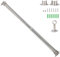 Wardlock Kleiderstange Ausziehbar 34-50CM,Edelstahl Rundrohr Teleskop Garderobenstange für Schrank 1 Set