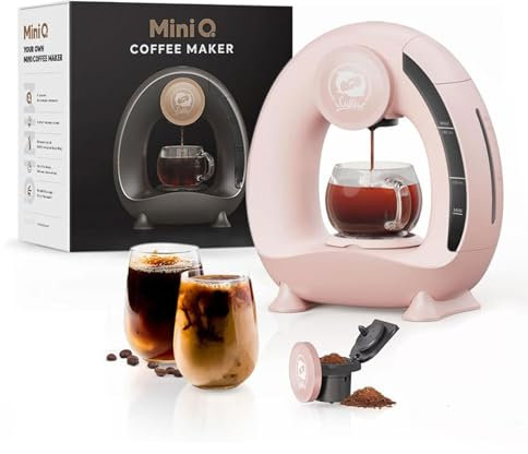 HAILASRE Americano Coffee Machine Brewer for Ground Filter Coffee Machines Coffee Single Serve Coffee Maker with Coffee/Tea Filter Adapter Drip Coffee Maker (pink)