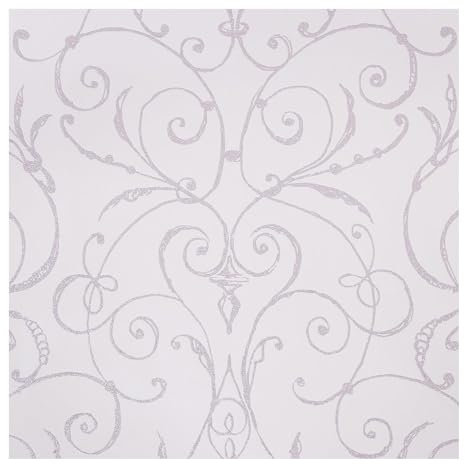 Superfresco Easy Spun Silk Metallic Grey and Silver Damask Wallpaper (was £17.99)