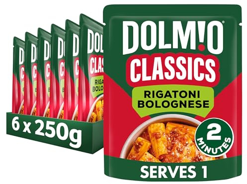 Dolmio Classics Rigatoni Bolognese ready in 2 minutes Pasta Ready Meal serves 1 multipack 6x 250g