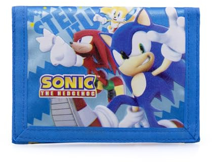 Creativolution Geldbörse für Kinder und Jungen mit Geldbörse für Sonic Fan – offizielles Produkt, blau, 12,5 X 9 X 1,5 CM, Zeitgenössisch
