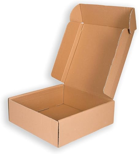 Mottola packaging - Scatole Per Spedizioni -Varie Misure - 26x24x11h -25pezzi- -Scatole in Cartone fustellate automontanti - Color avana (26x24x11)