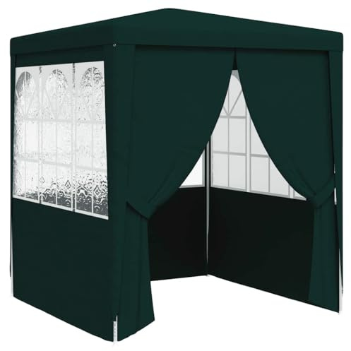Professionellt festtält med sidoväggar 2 x 2 m grön 90 g/m?
