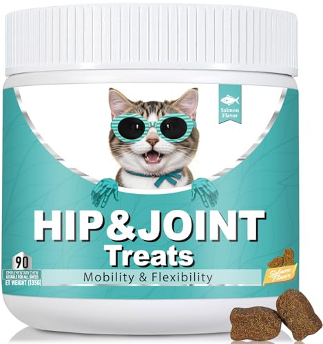 Bailey & Buddies Joint Care for Cats | Joint Supplement Chews for Cats | Aids Mobility & Flexibility | Glucosamine, Chondroitin, Omega 3 & Vitamin E | 90 Chews
