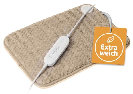 medisana HP 519 cuscino riscaldante, coperta termica elletrica per schiena, zona cervicale e collo, con 4 livelli di temperatura e protezione dal surriscaldamento, con spegnimento automatico, lavabile