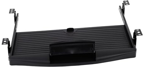 SUPVOX Bandeja para Teclado Tipo Cajón Ajustable Negra Soporte Deslizante y Espacio para Ratón Organizador de Escritorio Resistente y Compacto para Oficina Debajo del Escritorio