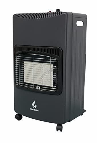HEATSURE New Gas Heater | Butane Gas Home Heater | Indoor | Portable Winter Heater | Office Home Elderly Heater | Comes With Regulator And Hose | 4.2Kw Anti Tilt With Adjustable Settings | On Wheels