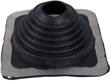 SILISTO EPDM Rohrmanschette - Rohrdurchmesser 70-177 mm - Dachdurchführung, Mauerdurchführung, Rohrabdeckung, Gummimuffe für Rohre - flexibler quadratischer Aluminiumrahmen