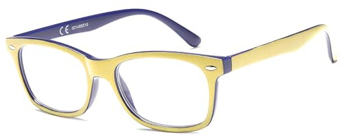 NEW VISION Gafas Presbicia Hombre, Estilo CláSico, Marcos Ligeros, ProteccióN UV400 Gafas De Lectura, Gafas Para Ordenador Hombre Mujer NV056 (+1.00,Marfil)
