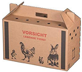 karton-billiger Transportkarton für Tiere Tiertransportkarton für Kleintiere - 10Stück - 3 Größen (M - 477 x 233 x 295 mm)