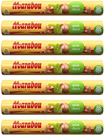 Marabou Mintchoko Mjölkchoklad - Original Schwedisch Milchschokolade Rolle 78g x 7 Stück