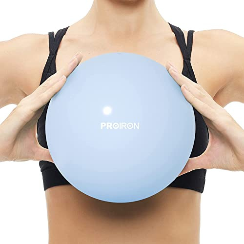 PROIRON Ballon Pilates 25cm Ballon Fitness Yoga Balle de Gym d'exercice Pilates Ball Petite Balle de Fitness pour Débutants et Professionnels,Bleu