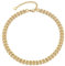Leonardo Jewels Milanese Halskette, Kette aus Edelstahl, gold, Statement-Kette, 40-47 cm Länge, Brickwork-Collier, Damen Schmuck, 023052