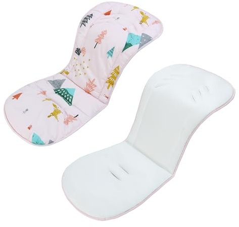 LAT Baby Sitzauflage für Kinderwagen, Weich & Atmungsaktiv Sitzeinlage für Kinderwagen für Babys & Kleinkinder, Universal Kinderwagen Einlage für Babyschale Buggy Autositz (Rosa Wald)