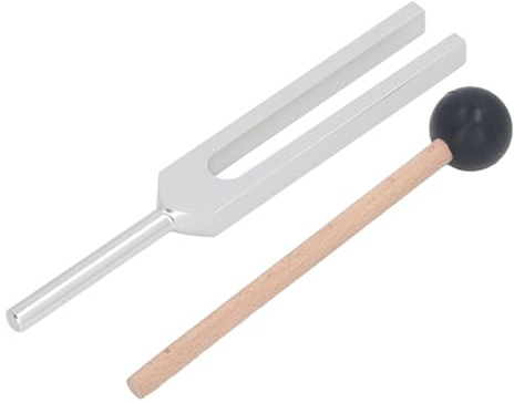 Diapason 528 Hz, Alliage D'aluminium avec Marteau en Silicone et Outil D'entretien, pour le Plaisir Quotidien, Appareil Non Médical, Offre une Réponse en Fréquence Précise