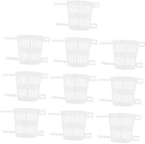YARNOW 10 Pezzi Coppa per piantare Dendrobium teiera In piedi chiaro fioriera da esterno vasi da esterno vaso di fiori di piante verdi cesto per vivaio plastica Transparent Riutilizzabile