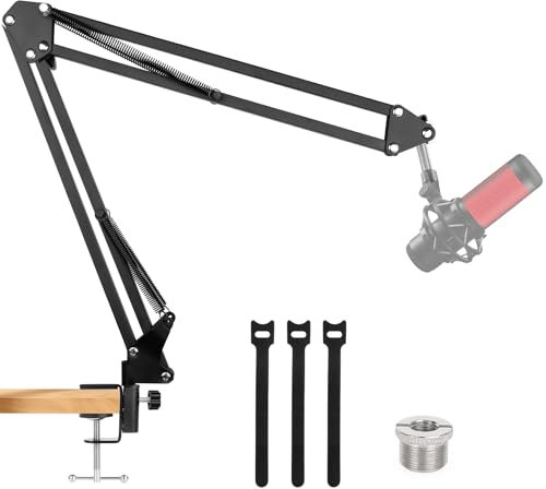 Mic Boom Arm for Hyperx Quadcast, Desktop Microphone Arm Stand Compatible with Hyperx Quadcast S,Snowball,Razer Mic,FIFINE,SM7B and Most Microphone for Gaming, Streaming, Recording, By ChromLives