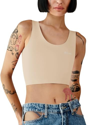 GCTBL Binder FTM Compression Chest Binder for Transgender Women Binder Bra (K, M) Nude