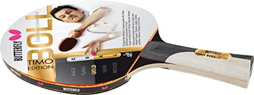 Butterfly® Timo Boll Gold 85020 Tischtennisschläger | Tischtennis Racket Bat TT Hobby & Freizeit | Trainingsschläger für geüpte Spieler | ITTF zertifizierter Pan Asia Belag | konkave Griffform