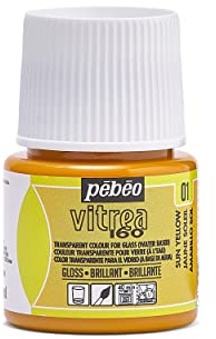 Pebeo - Genomskinlig glasfärg Vitrea 160°C - Solgul - 45 ml
