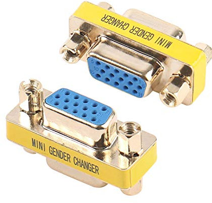 BENFEI VGA/SVGA Koppler, 2 Stück HD15 15pin Adapter weiblich auf weiblich mit vergoldetem