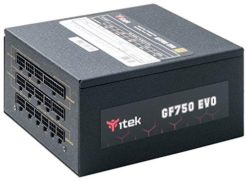 iTek für PC GF750 EVO – 750 W, HDB Hydraulic Dynamic Bearing 12 mm, aktiver PFC-Schutz, Effizienz-Zertifizierung 80 Plus Gold, semi-modulares Free Plug, Giapp Kondensatoren, ITPSEGF750