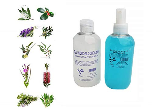 SPRAY DESINFECTANTE ANTIVÍRICO+ GEL HIDROALCOHÓLICO 250ml