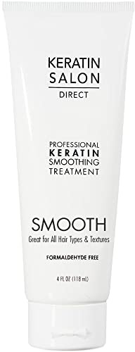 Keratin Salon Direct Keratin Hair Treatment, 4 oz | Frizz Control, Formaldehyde Free, Salon Quality, Smoothing Treatment, Long Lasting, Cream for All, Frizzy, Curly, Dry, Damaged Hair