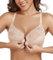 DotVol Women's Front Closure Underwire T-Back Full Figure Plus Size Unlined Seamless Bra(Beige,34F)