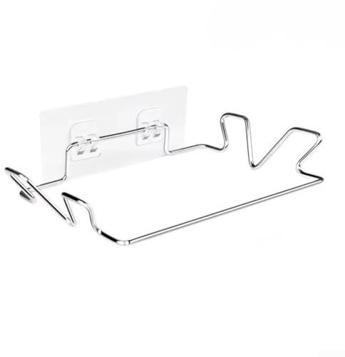 Besttoolifes Colgador de bolsas de basura de acero inoxidable para puerta de armario, soporte multiusos para bolsas de basura, organizador de cocina que ahorra espacio, estante resistente al óxido